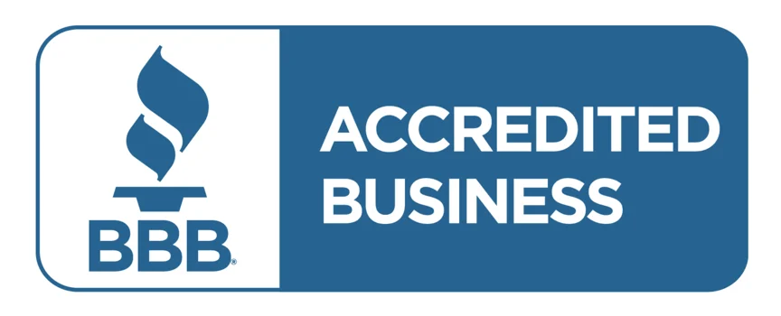 BBB Accredited Business logo in blue, representing trust and credibility for Charter Oak Plumbing